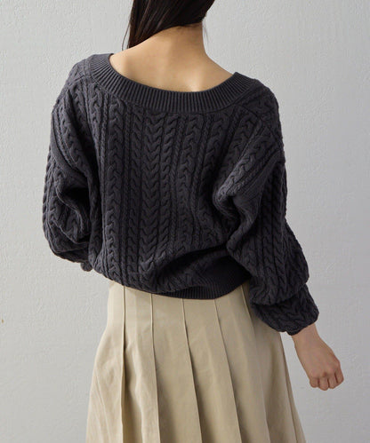 【2026AW Debut】【UNFORM】絞花短款針織衫