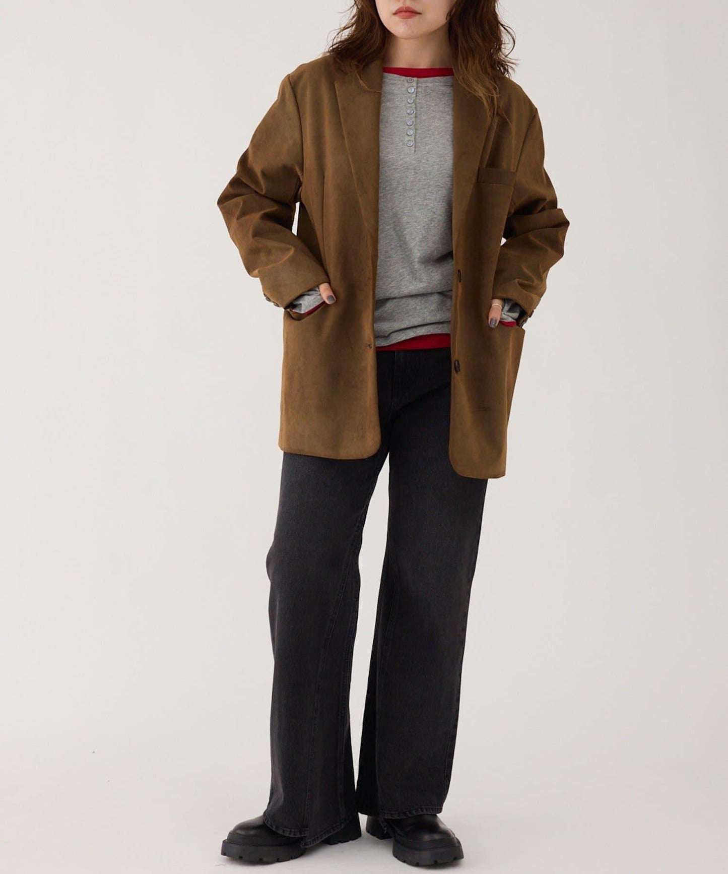 【2026AW Debut】【UNFORM】仿麂皮夾克