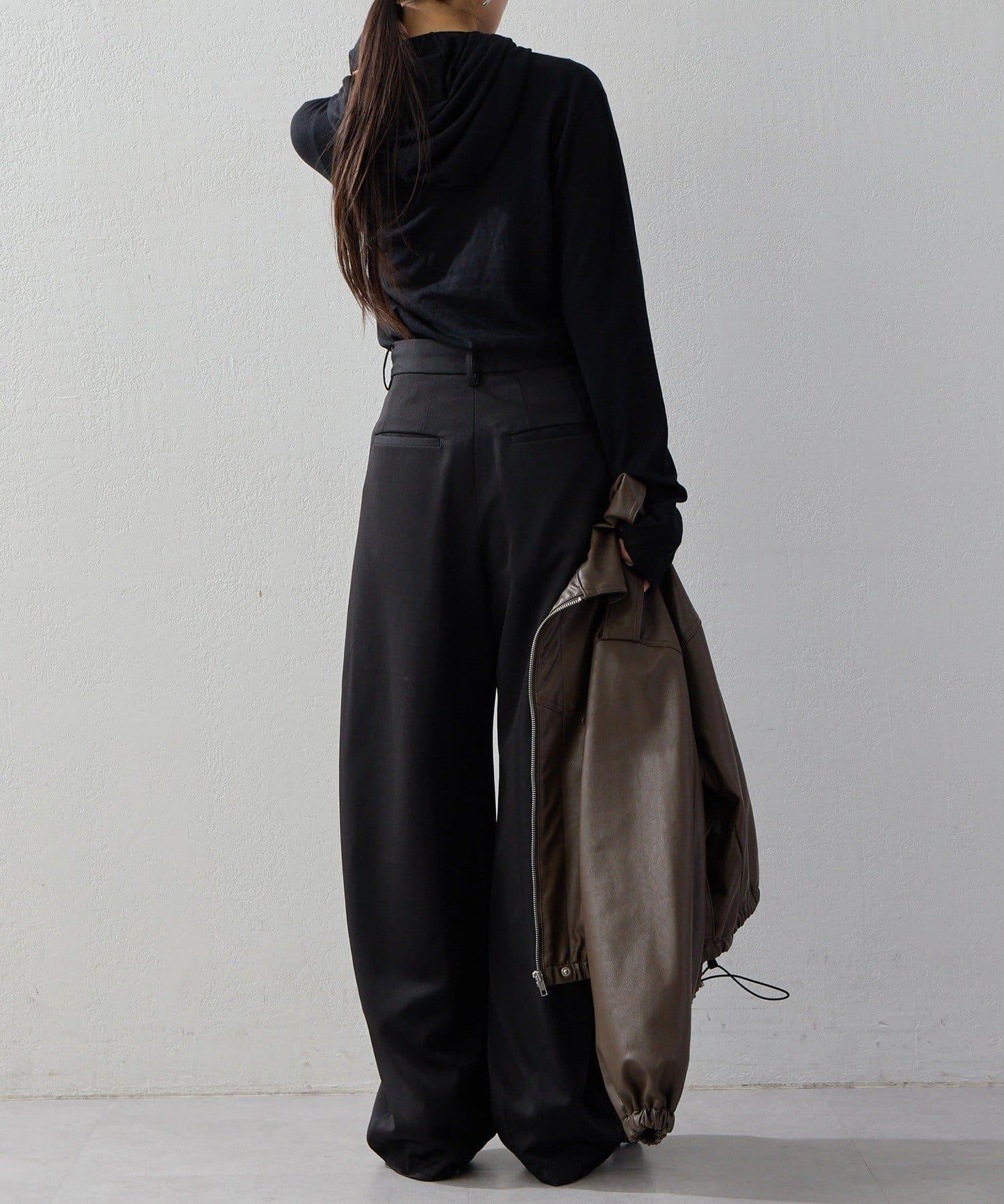 2026AW Debut UNFORM 羊絨混紡連帽蝴蝶結針織衫