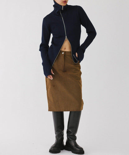 【2026AW Debut】【UNFORM】仿麂皮半身裙