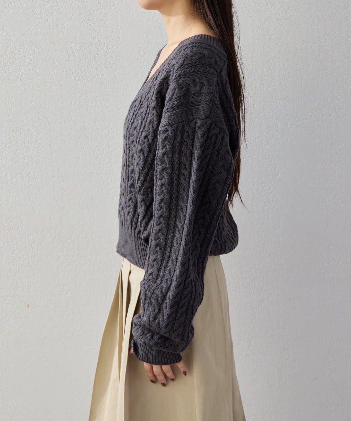 【2026AW Debut】【UNFORM】絞花短款針織衫