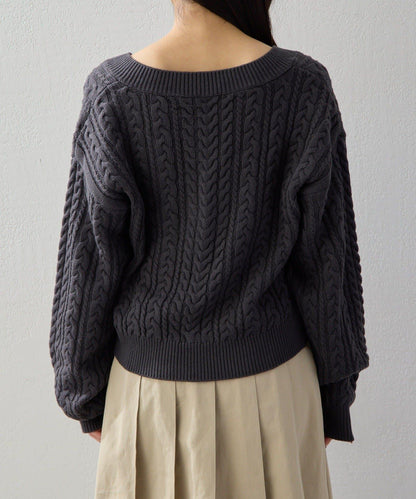 【2026AW Debut】【UNFORM】絞花短款針織衫