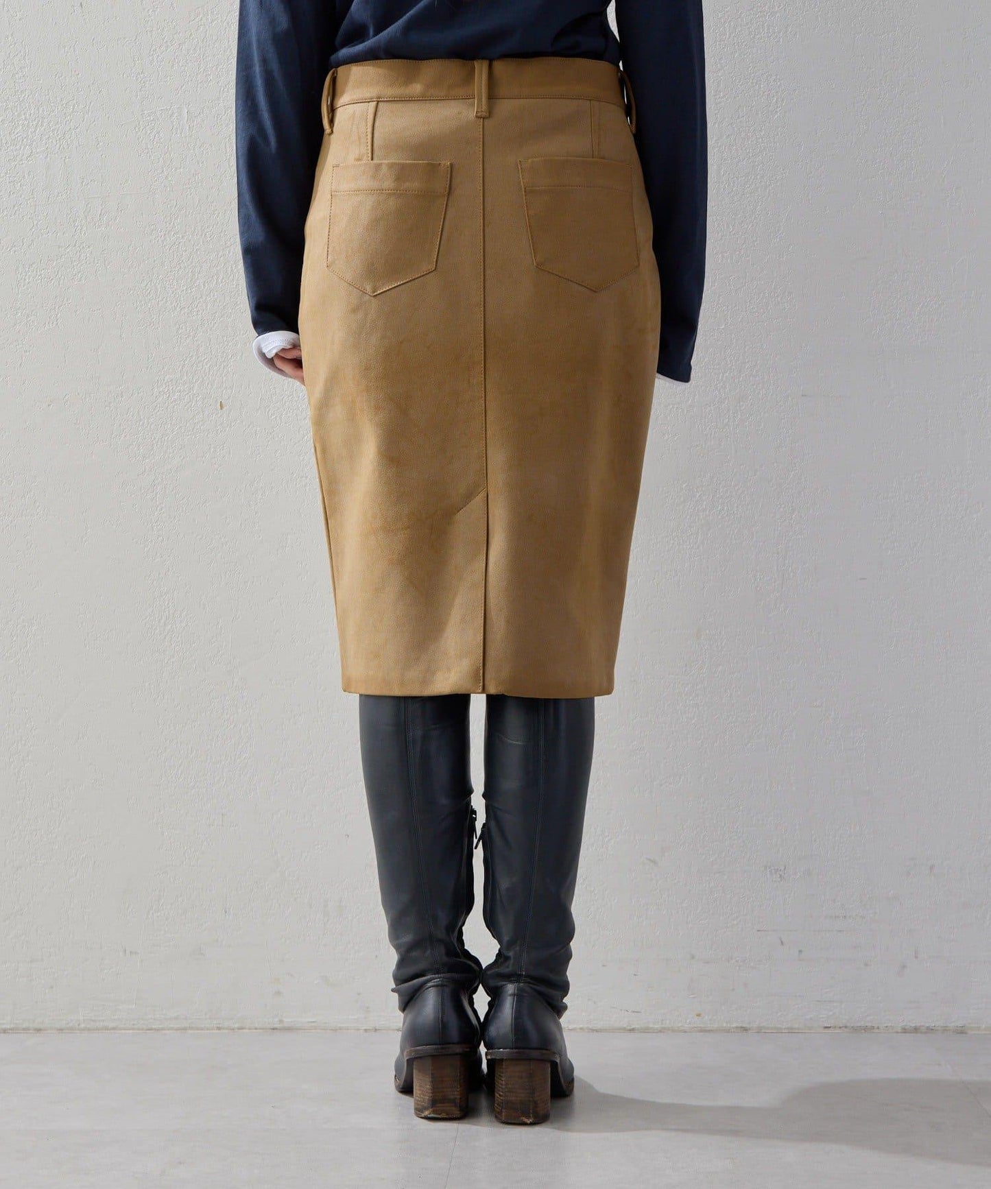 【2026AW Debut】【UNFORM】仿麂皮半身裙