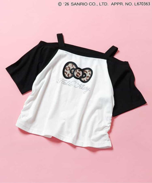 Hello Kitty 辣妹露肩風T恤