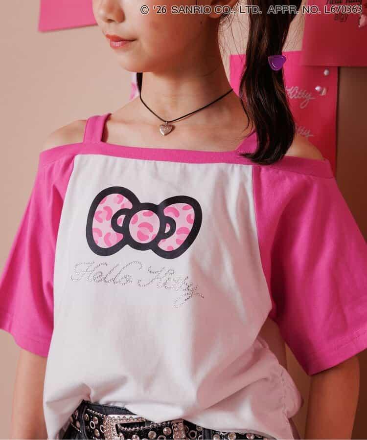 Hello Kitty 辣妹露肩風T恤