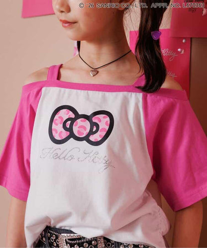 Hello Kitty 辣妹露肩風T恤