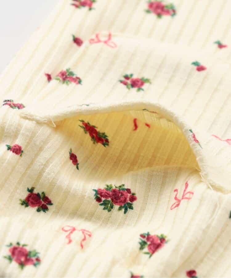 橫開叉羅紋打底褲 八分褲