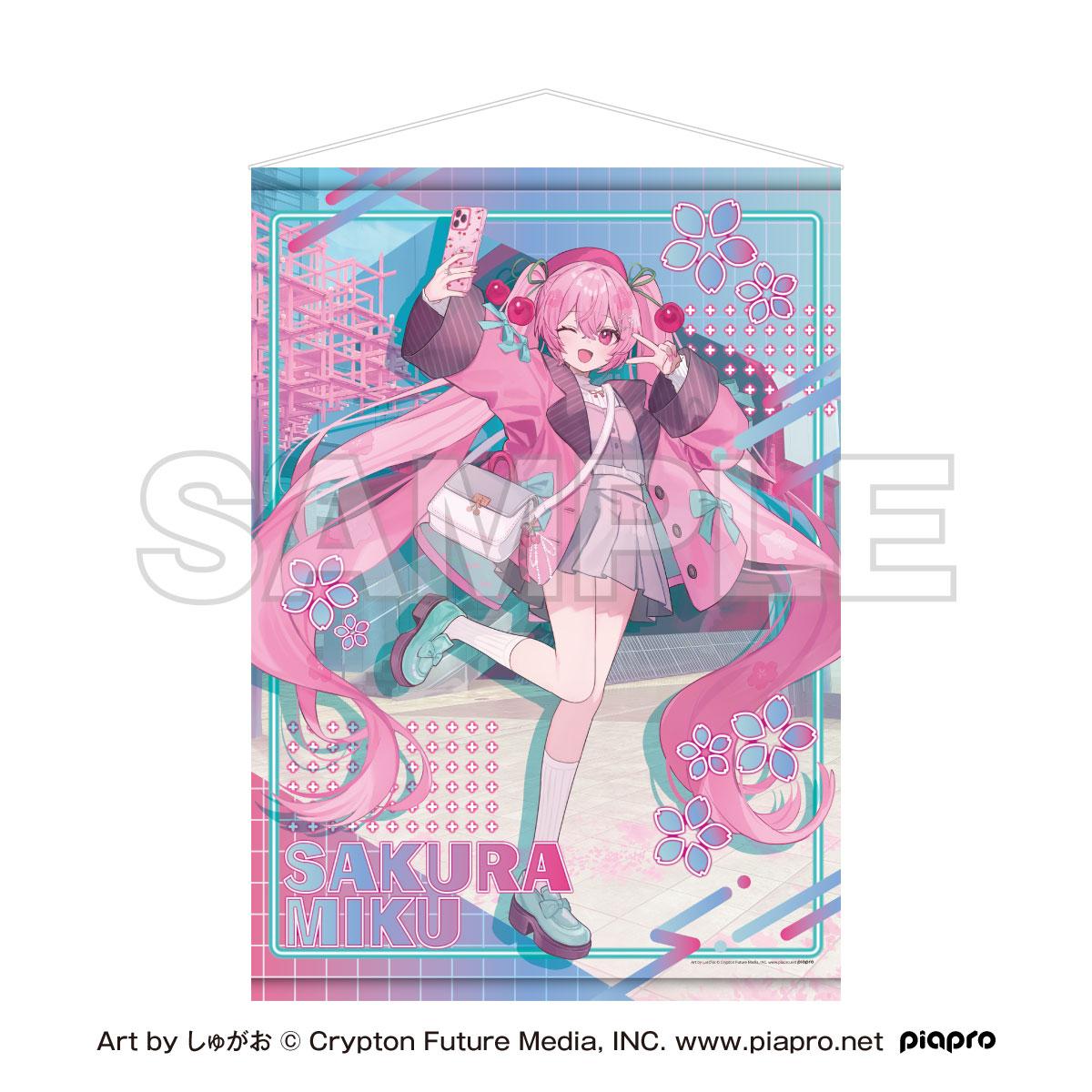 桜ミク×Shibuya Sakura Stage B2掛畫 Art by しゅがお