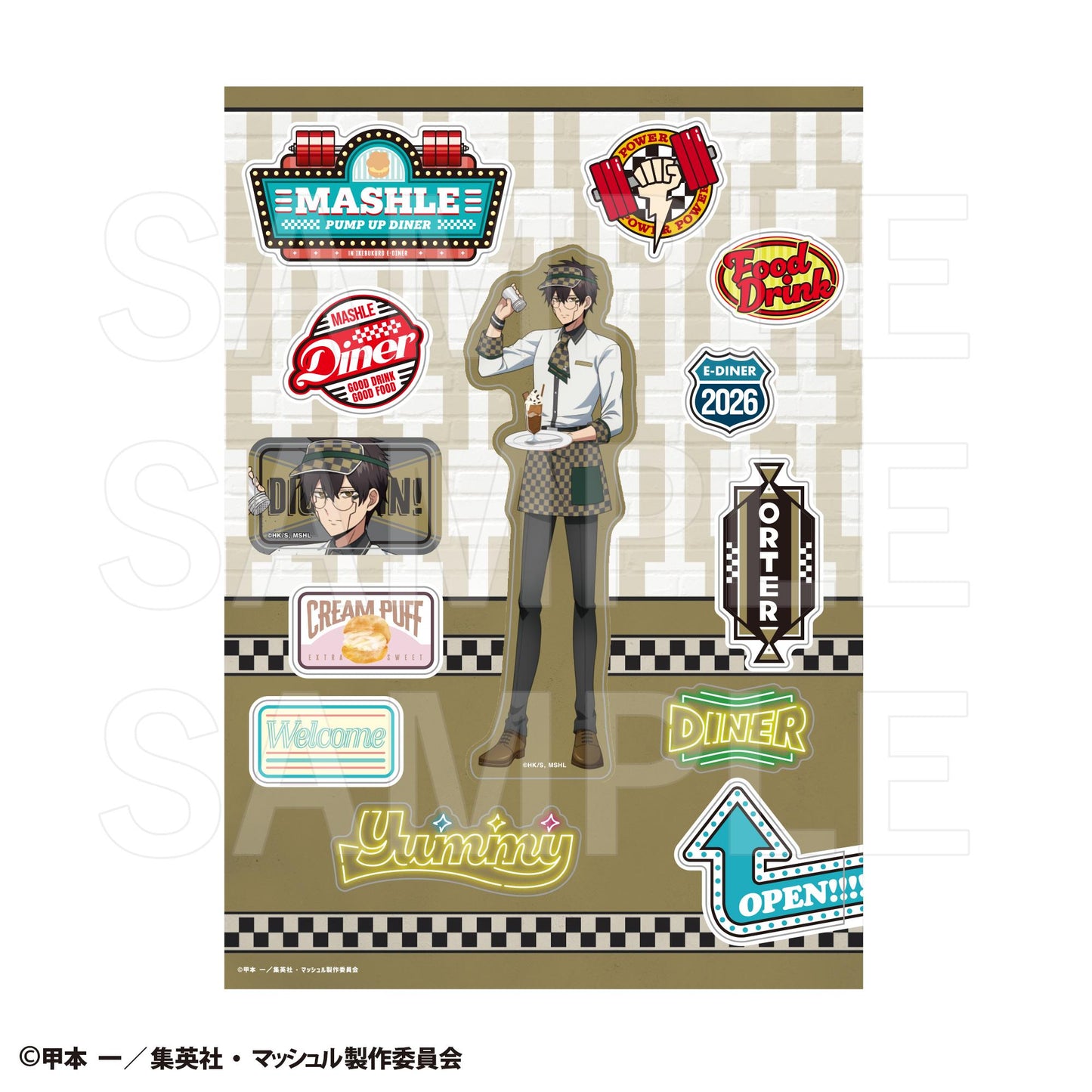 マッシュル-MASHLE-（物理魔法使馬修） PUMP UP DINER 3 歐特·馬德爾 異形貼紙