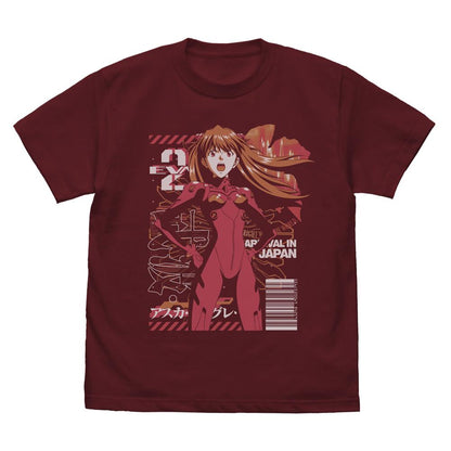 EVANGELION EVA2號機飛行員 明日香 T恤/BURGUNDY L碼