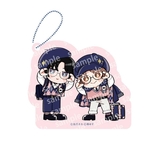 《歡迎光臨自助洗衣店》 アクリルブロックチャーム PINK/NAVY TRAD. CLUB ver.