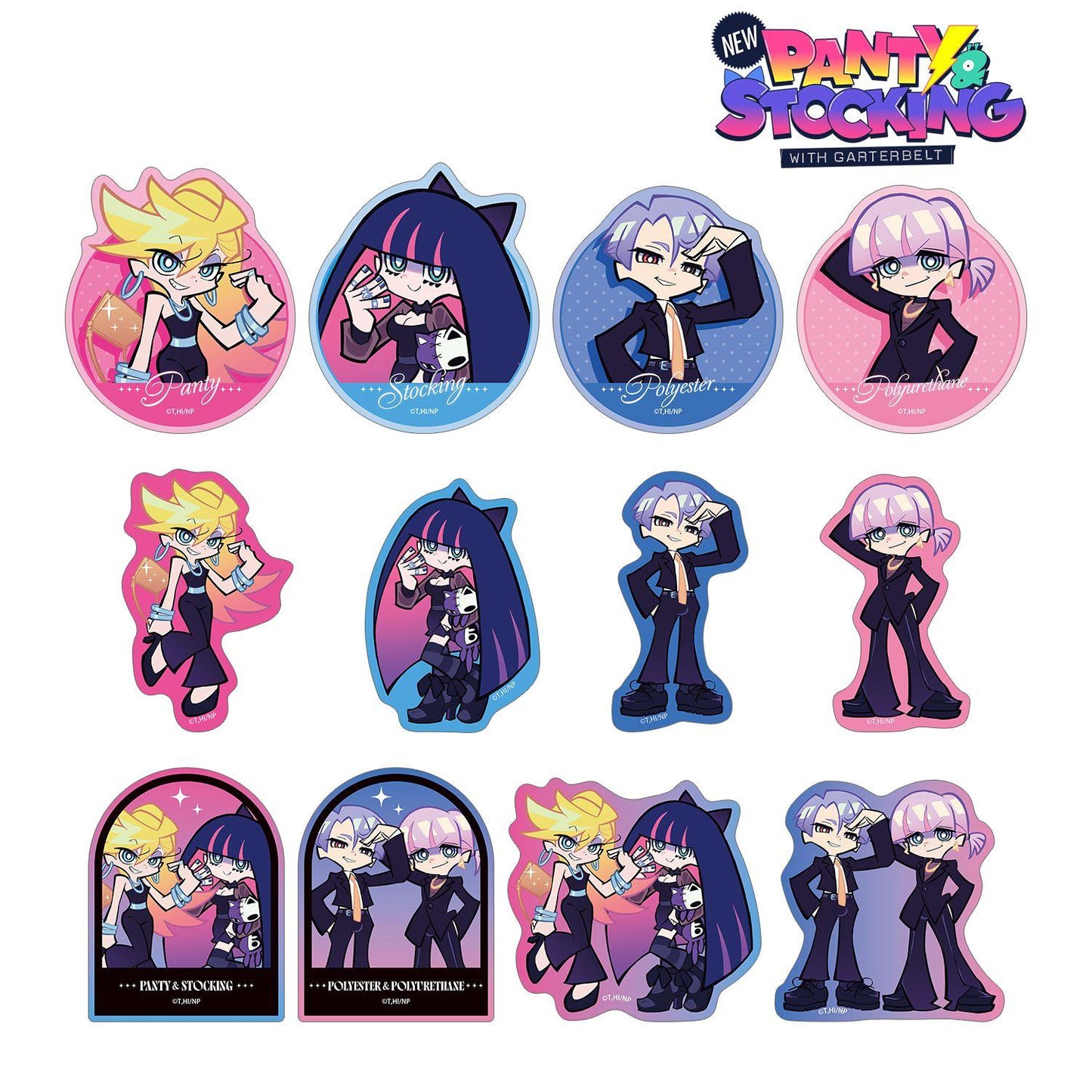 New PANTY ＆ STOCKING with GARTERBELT 描き下ろし ブラックドレスver. 隨機異形貼紙 【BOX/12包入】