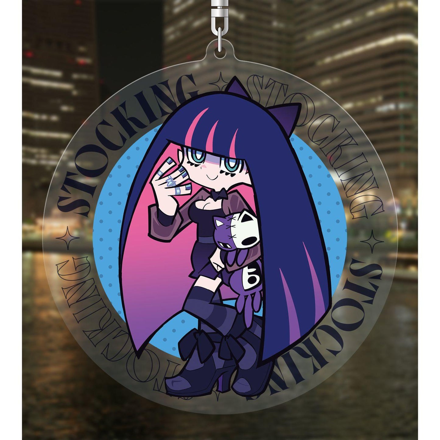 New PANTY ＆ STOCKING with GARTERBELT 描き下ろし ストッキング ブラックドレスver. BIG亞克力鑰匙扣