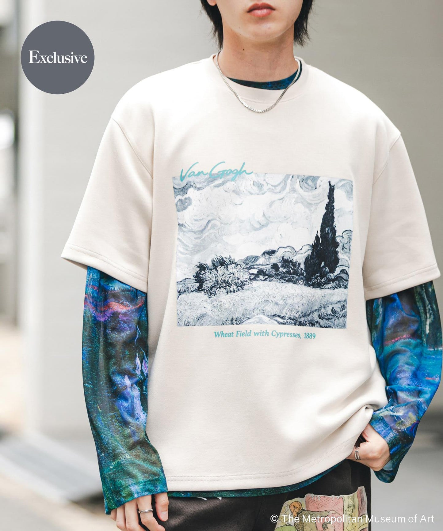 The Met×SENSE OF PLACE S/S T-SHIRTS(Gogh)B 聯名款 易打理 接觸冷感 短袖T恤