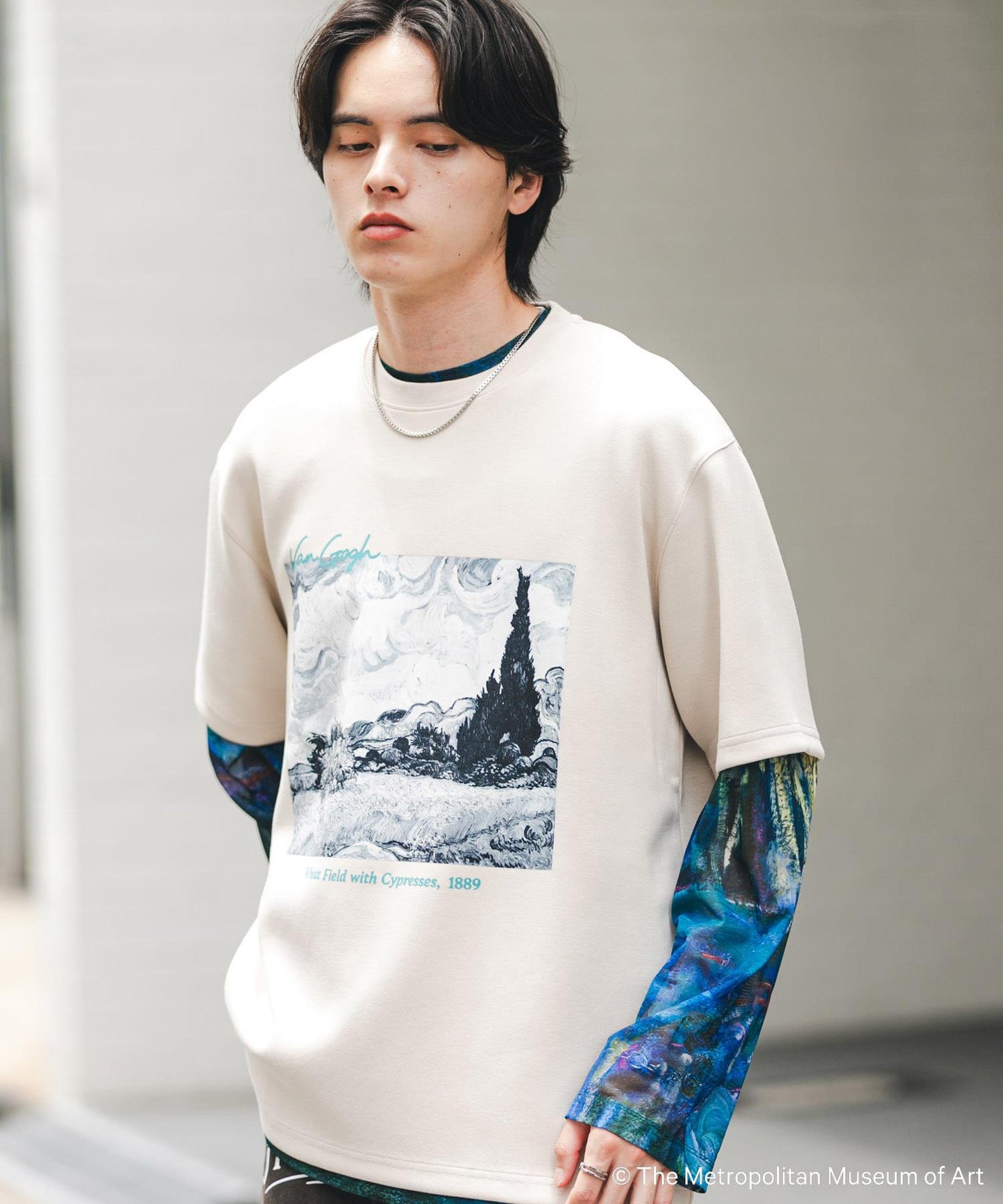 The Met×SENSE OF PLACE S/S T-SHIRTS(Gogh)B 聯名款 易打理 接觸冷感 短袖T恤