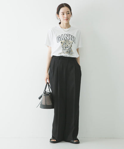 GANNI LEOPARD RELAXED T-SHIRTS