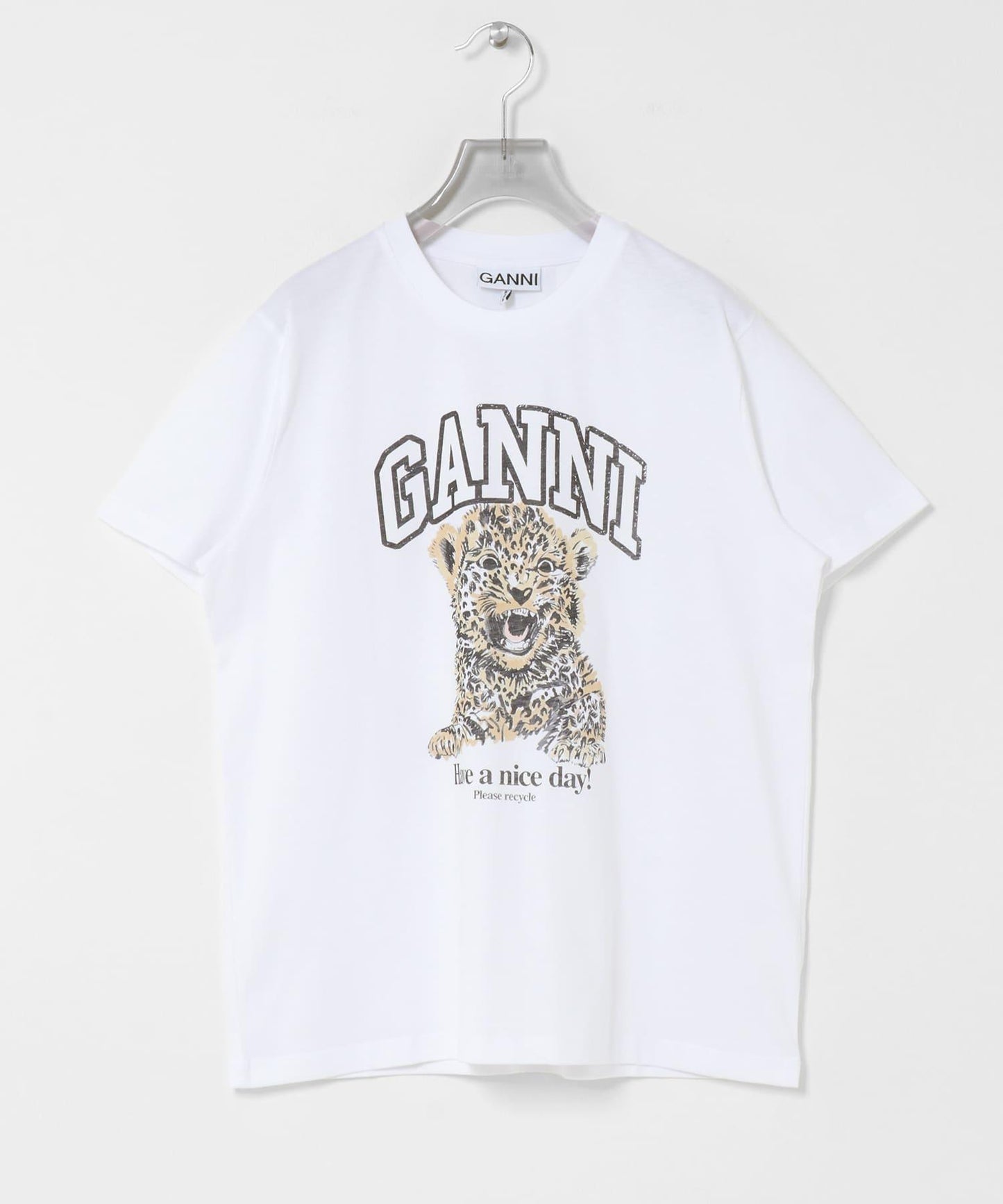 GANNI LEOPARD RELAXED T-SHIRTS