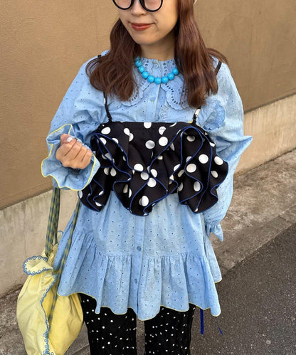 HELLO.SANFRANCISCO/ハローサンフランシスコ 波點荷葉邊抹胸