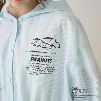 《PEANUTS》 連帽收腰襯衫 × 接觸冷感T恤