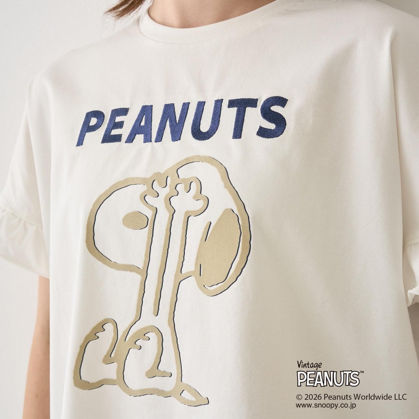 《PEANUTS》 接觸冷感 可拆袖T恤