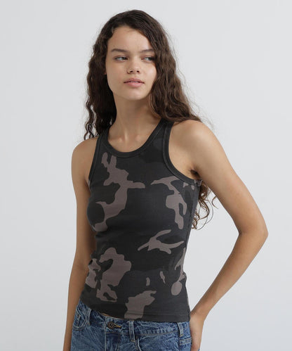DAILY WOMAN RIB CAMO TANK TOP