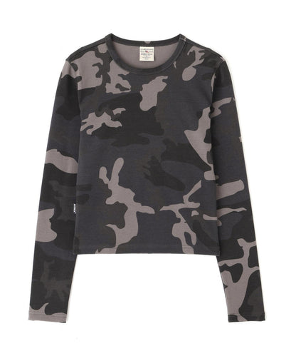 RIB CAMO L/S CREW NECK T-SHIRT