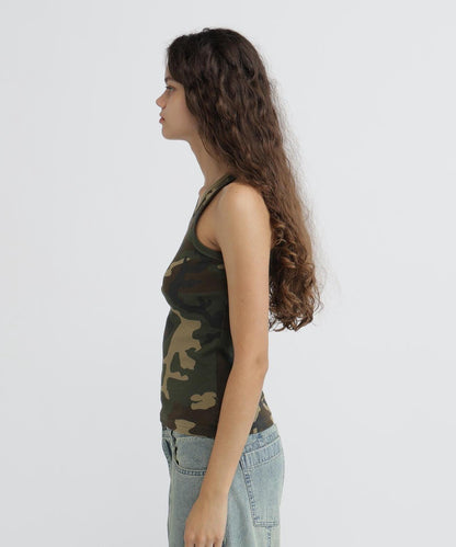 DAILY WOMAN RIB CAMO TANK TOP