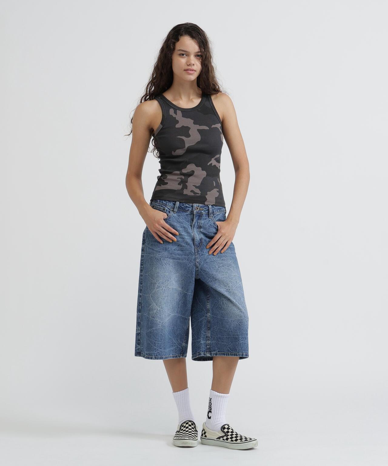 DAILY WOMAN RIB CAMO TANK TOP