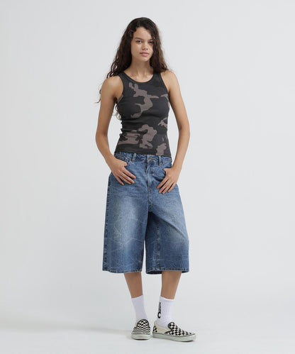 DAILY WOMAN RIB CAMO TANK TOP