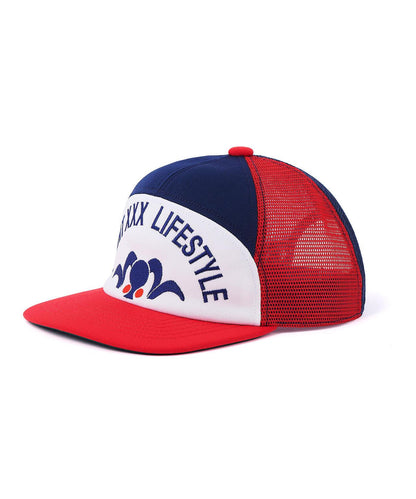 SAINT MICHAEL/セントマイケル MESH CAP LIFE STYLE NAVY+RED 棒球帽