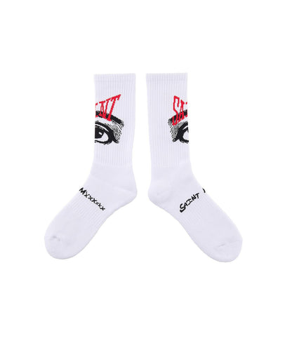 SAINT MICHAEL セントマイケル SOCKS EYE WHITE 襪子
