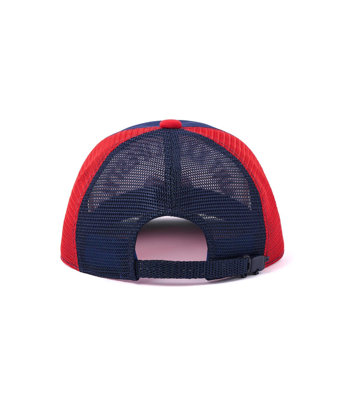 SAINT MICHAEL/セントマイケル MESH CAP LIFE STYLE NAVY+RED 棒球帽