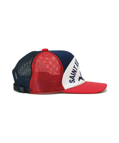 SAINT MICHAEL/セントマイケル MESH CAP LIFE STYLE NAVY+RED 棒球帽