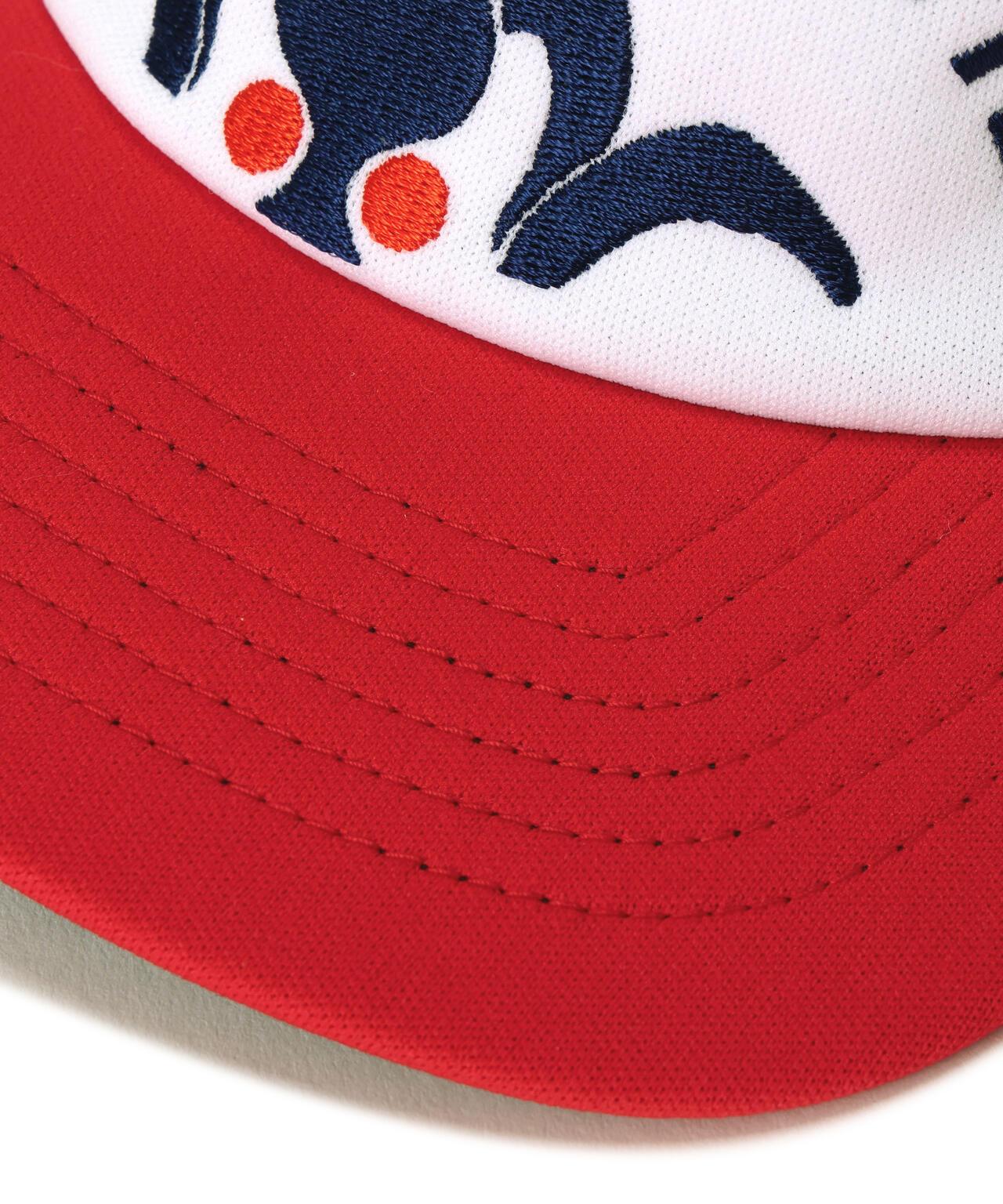 SAINT MICHAEL/セントマイケル MESH CAP LIFE STYLE NAVY+RED 棒球帽