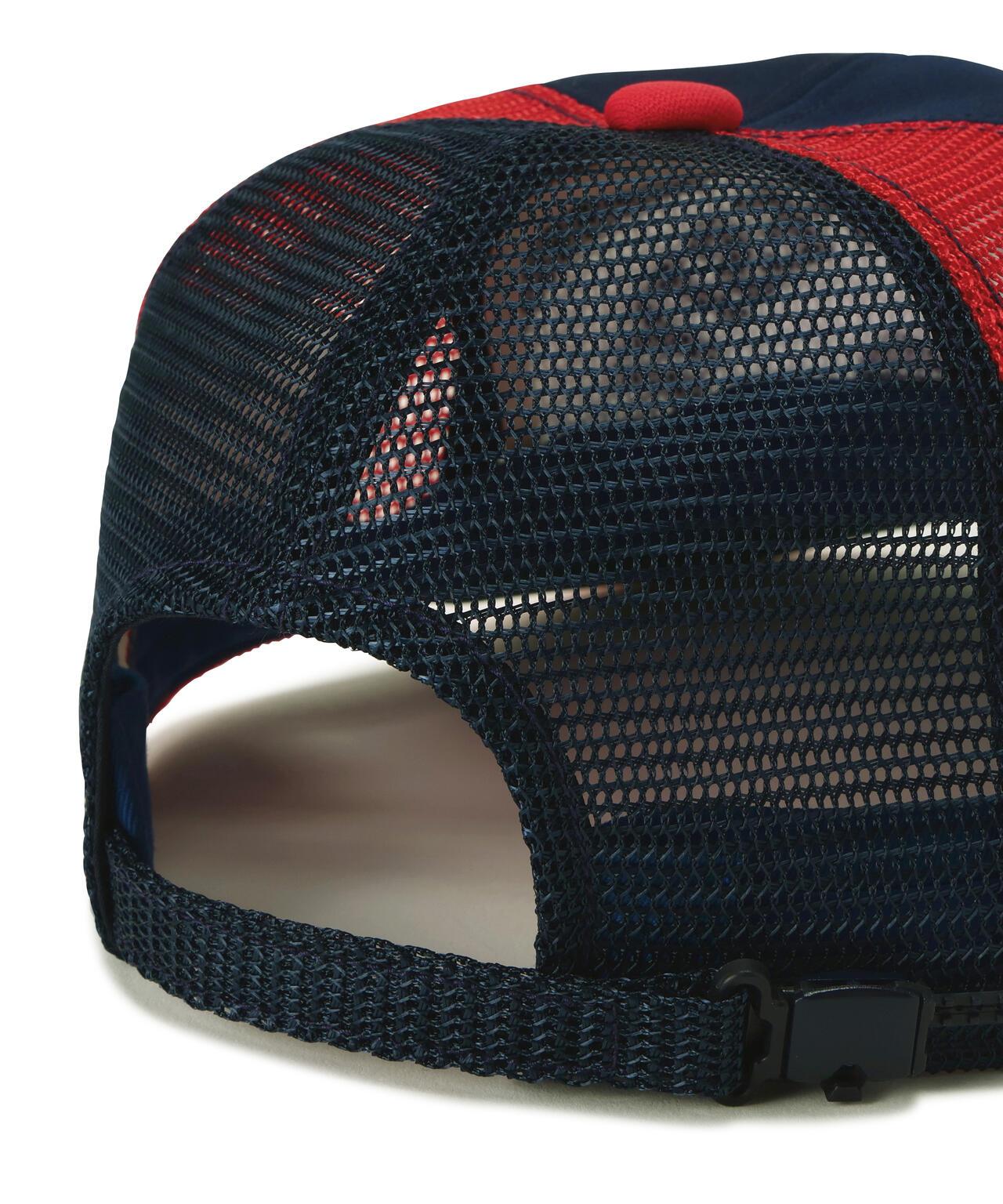 SAINT MICHAEL/セントマイケル MESH CAP LIFE STYLE NAVY+RED 棒球帽