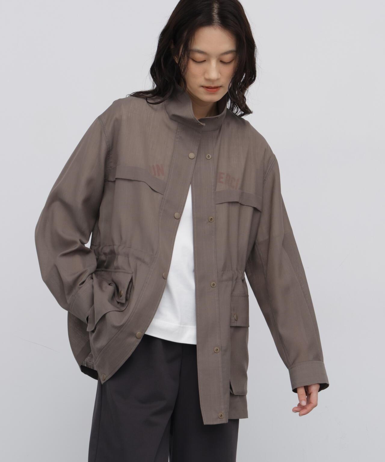 透視感 TW薄紗軍事風透視夾克