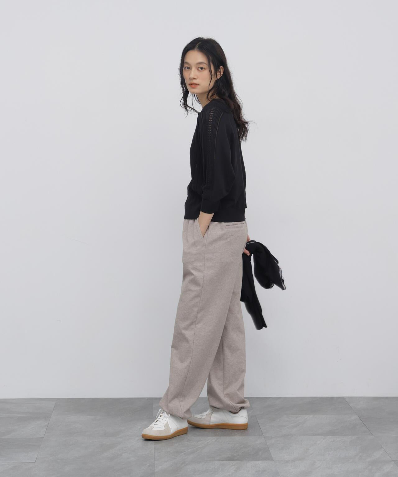 洗える / リラックス / Good Price 後網眼針織直筒慢跑褲
