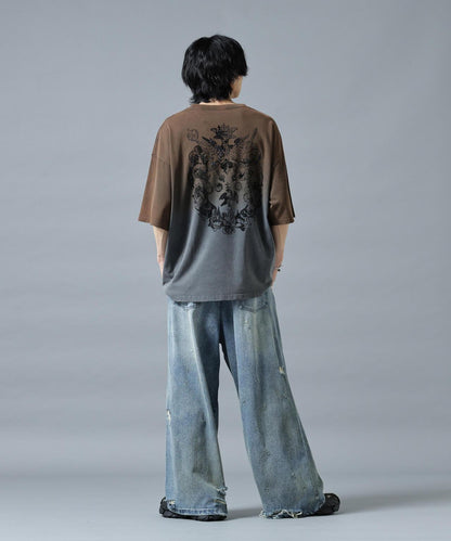 DankeSchon/ダンケシェーン/GRADATION RHINESTONE BIRD TEE