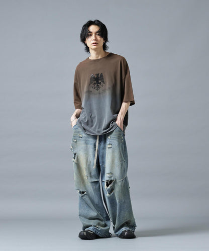 DankeSchon/ダンケシェーン/GRADATION RHINESTONE BIRD TEE