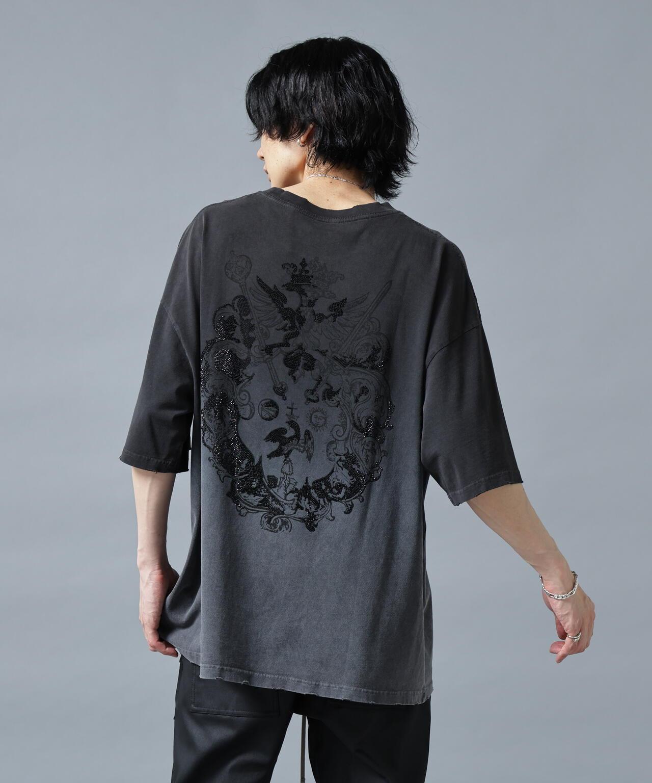 DankeSchon/ダンケシェーン/GRADATION RHINESTONE BIRD TEE