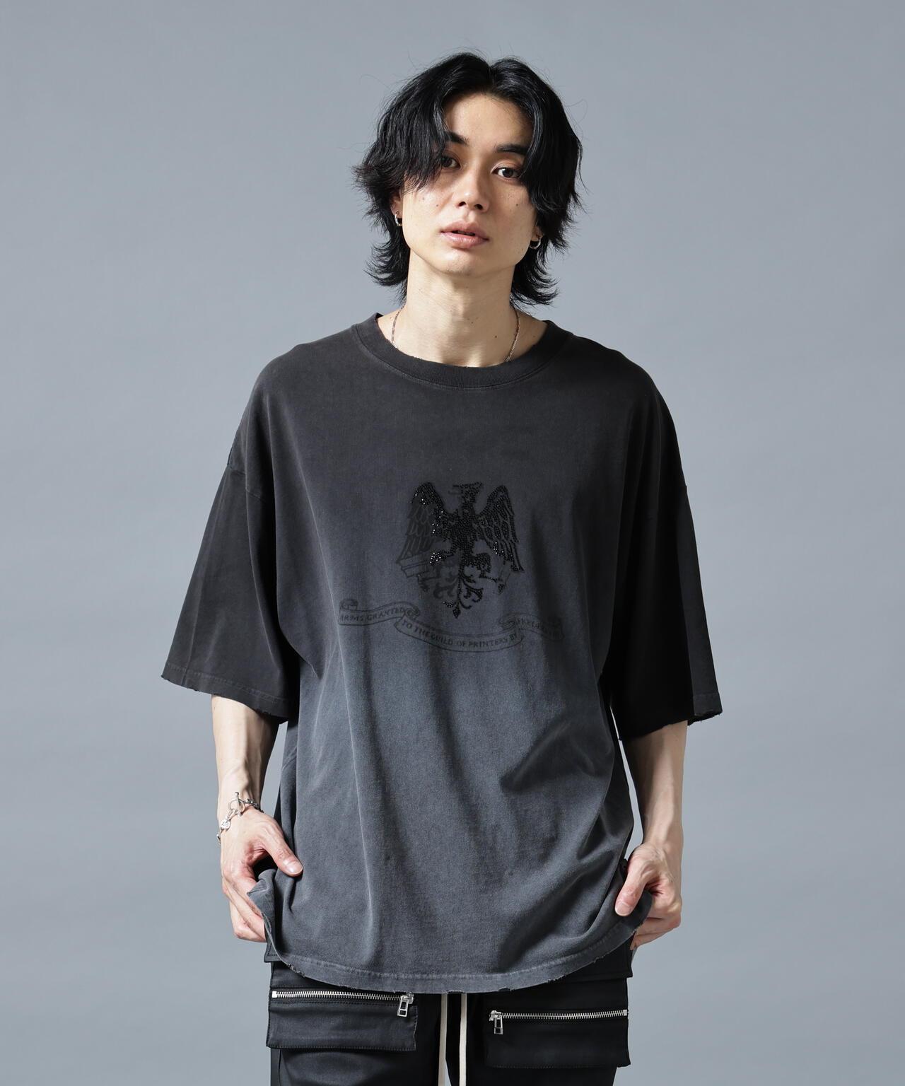 DankeSchon/ダンケシェーン/GRADATION RHINESTONE BIRD TEE
