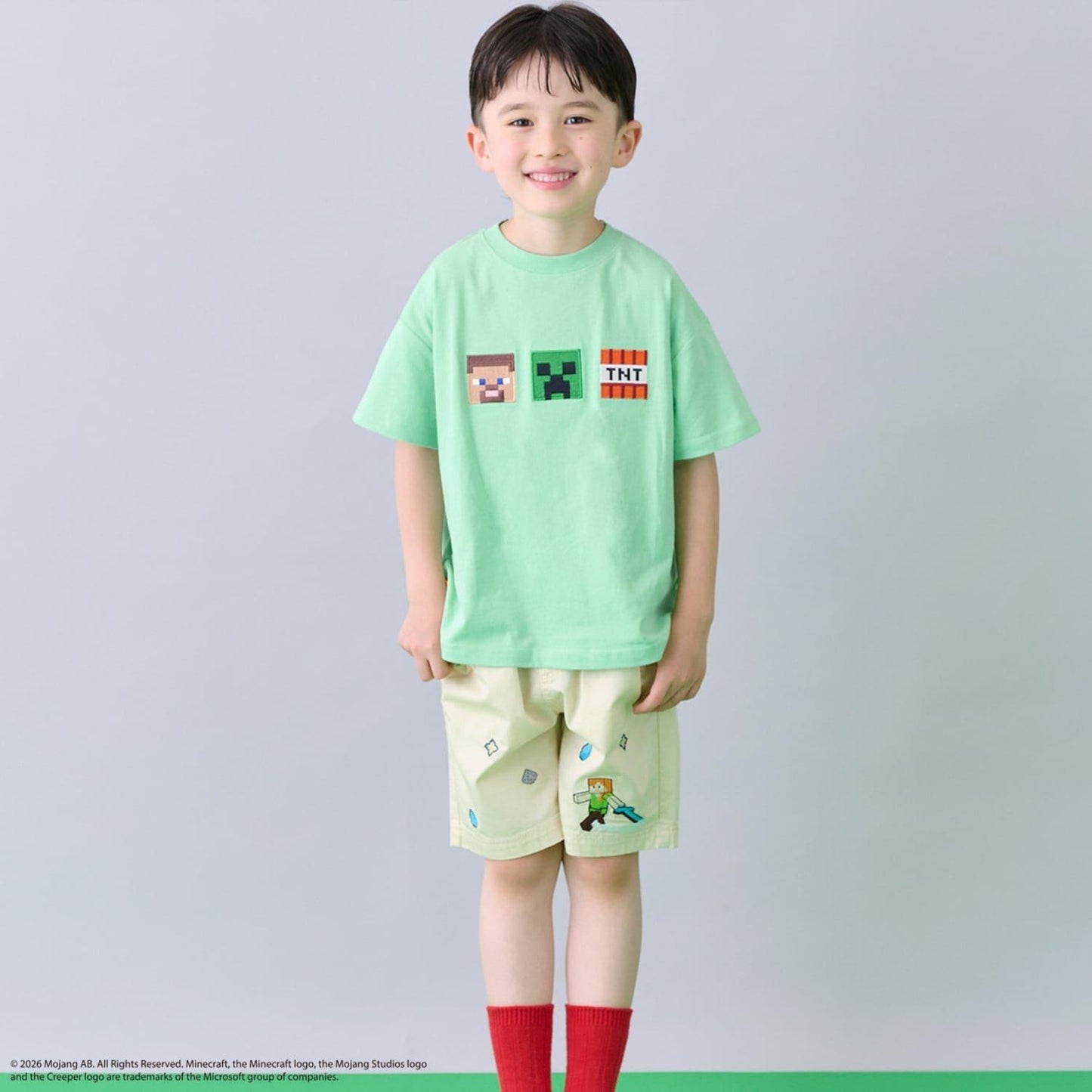 MINECRAFT 刺繡休閒短褲
