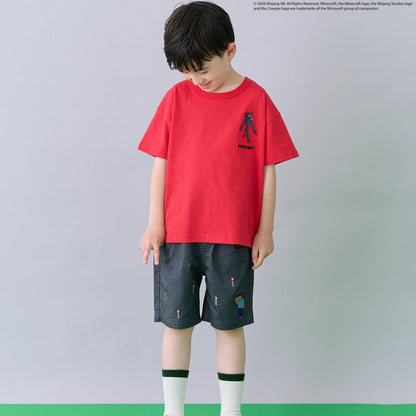 MINECRAFT 刺繡短袖T恤