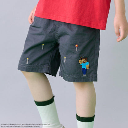 MINECRAFT 刺繡休閒短褲