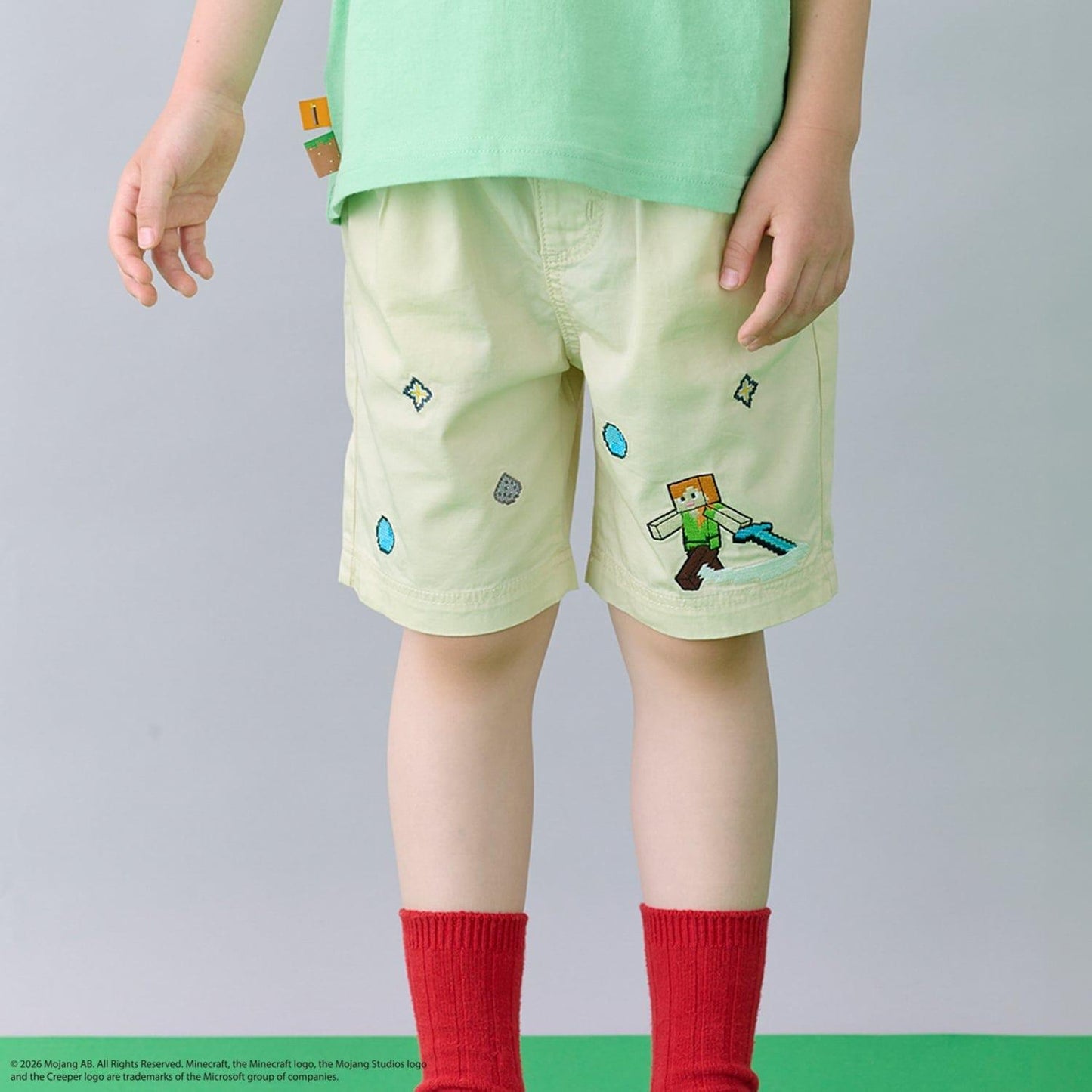 MINECRAFT 刺繡休閒短褲