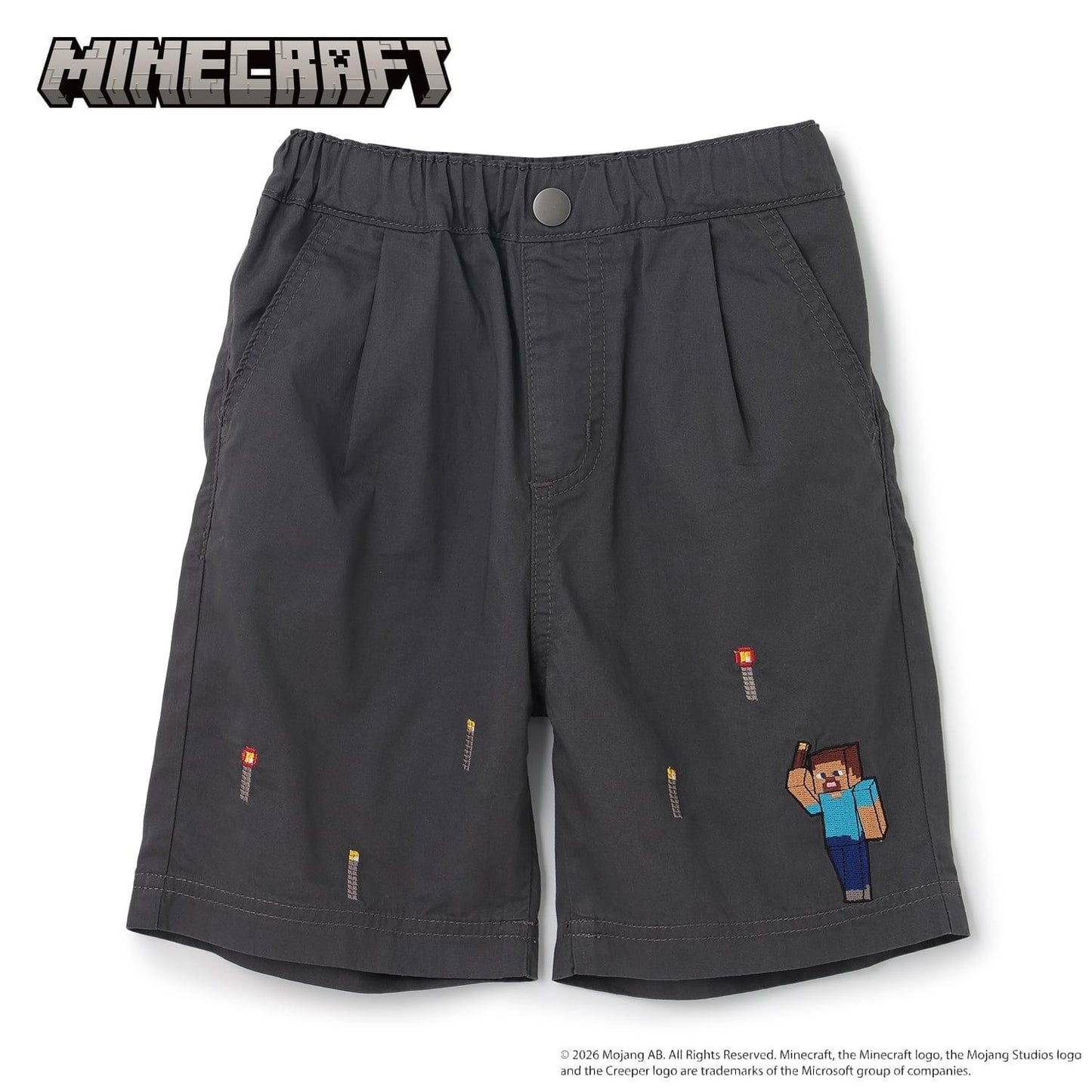 MINECRAFT 刺繡休閒短褲