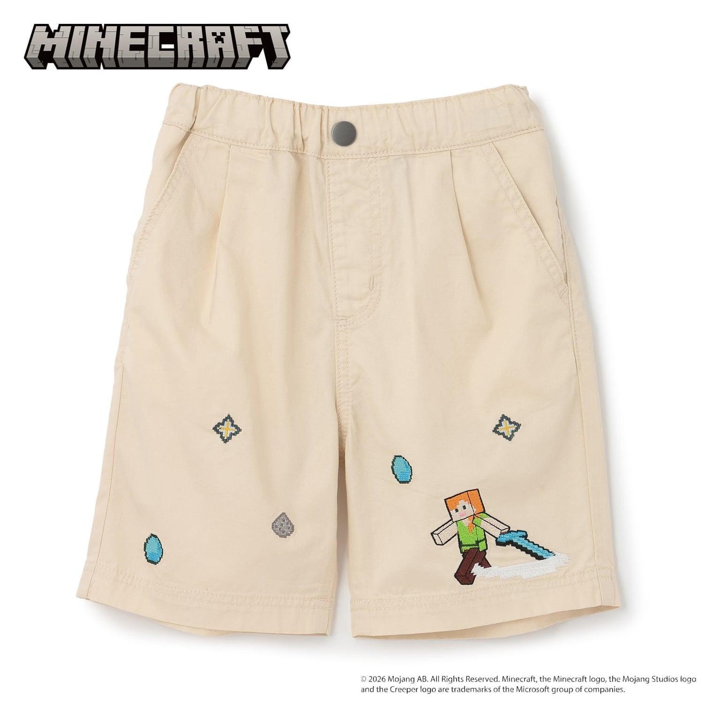 MINECRAFT 刺繡休閒短褲