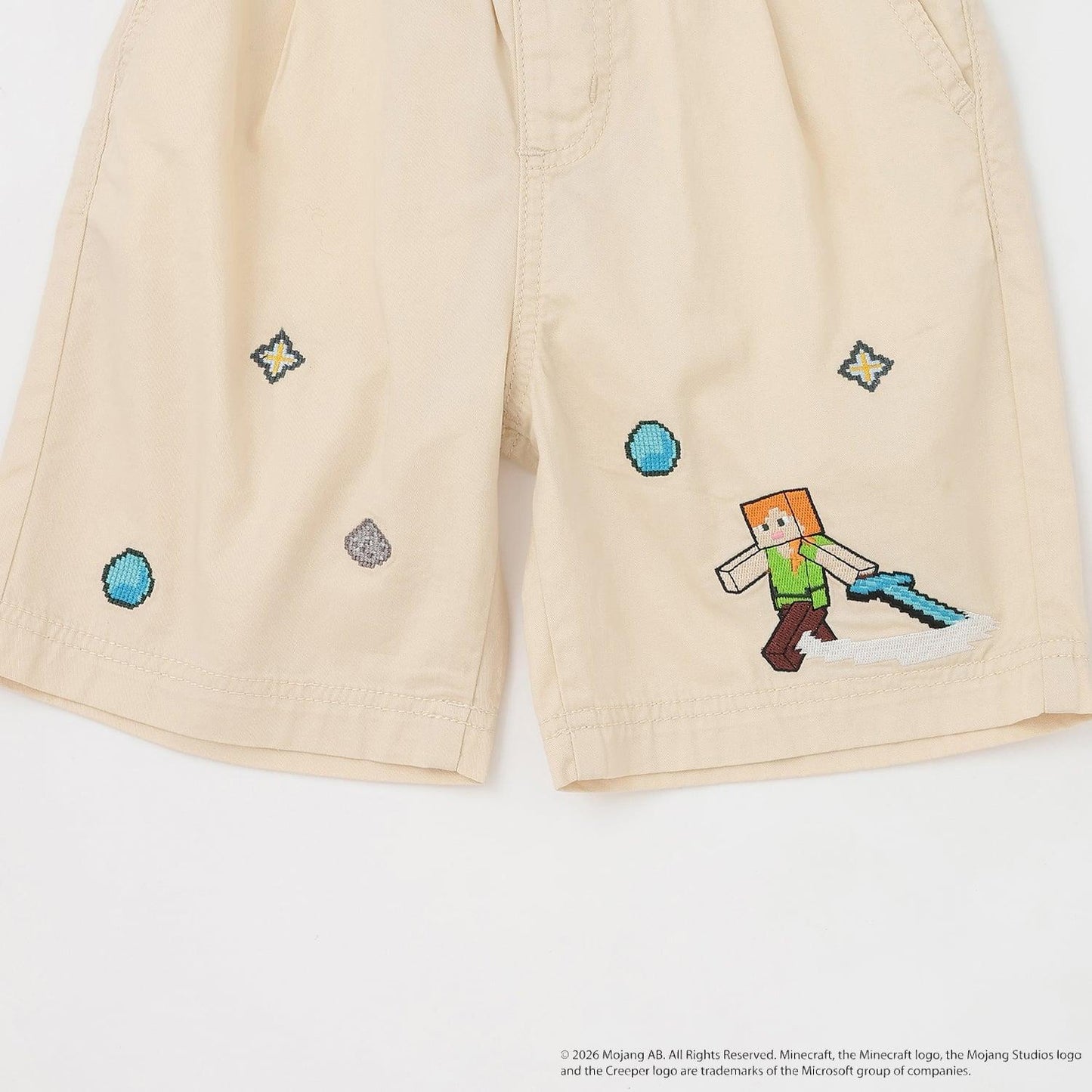 MINECRAFT 刺繡休閒短褲