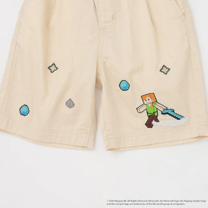 MINECRAFT 刺繡休閒短褲