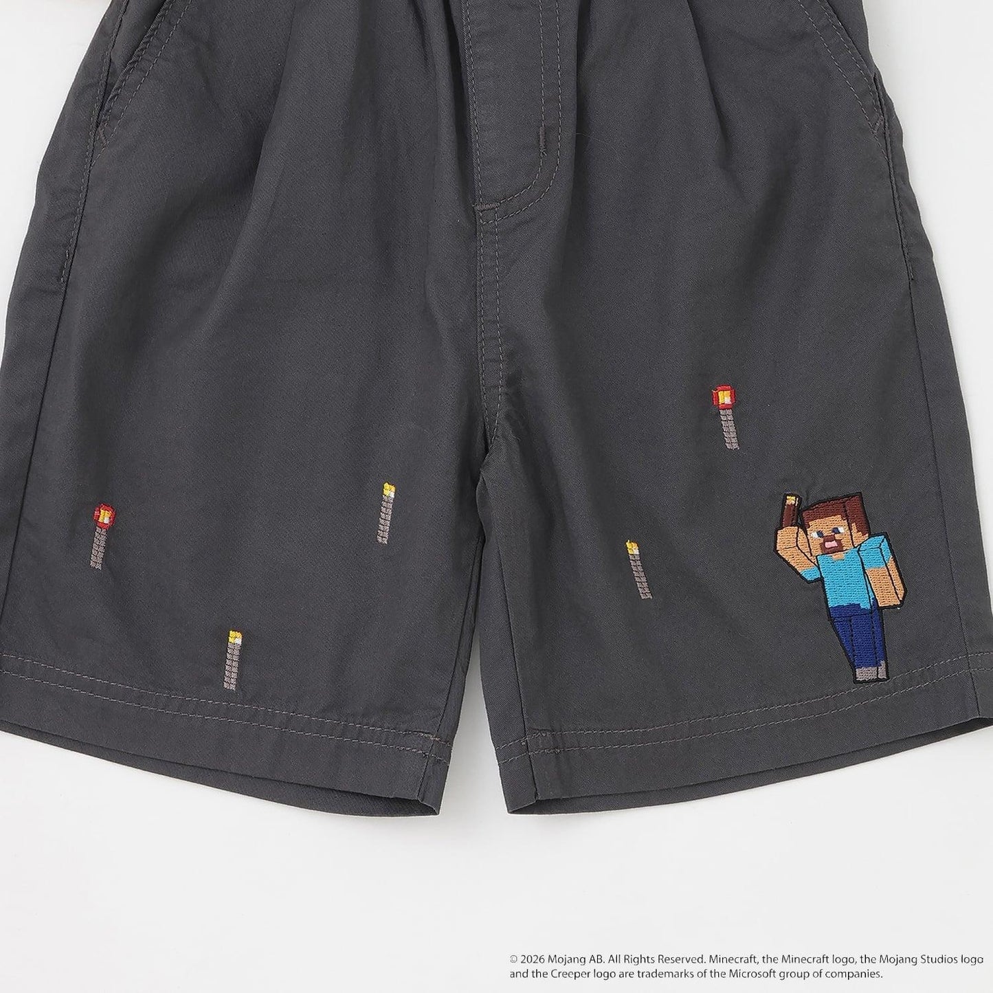 MINECRAFT 刺繡休閒短褲